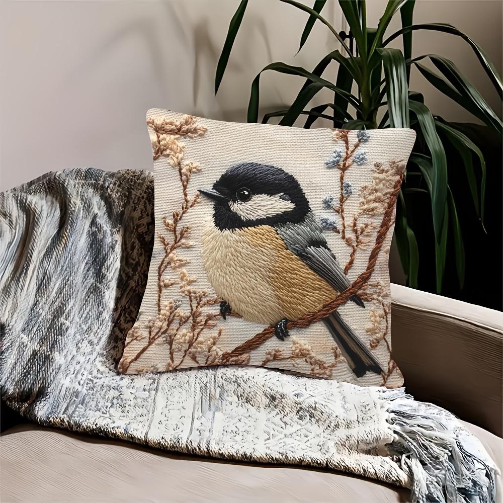 Bird Pillowcase: Nature's Art for Your Comfort Sofa cushion cover, home room dormitory decoration, 2D printing