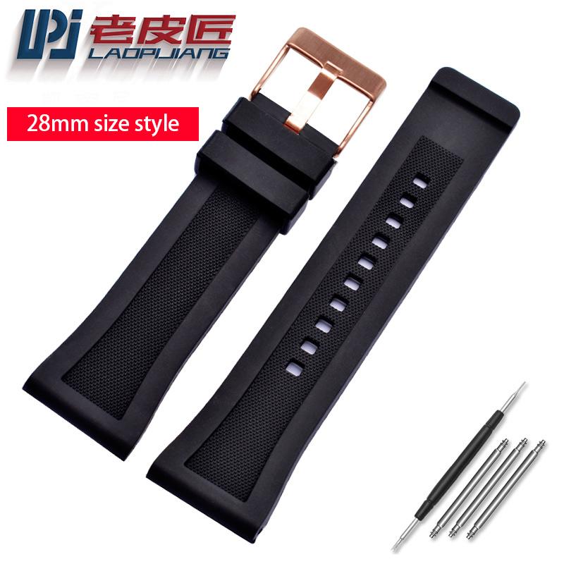 

Quality Silicone Rubber Watchband For diesel DZ7257 DZ7334 DZMC0001 DZT2006 4388 Strap For Men 24 26mm Silicone strap Bracelets 28mm