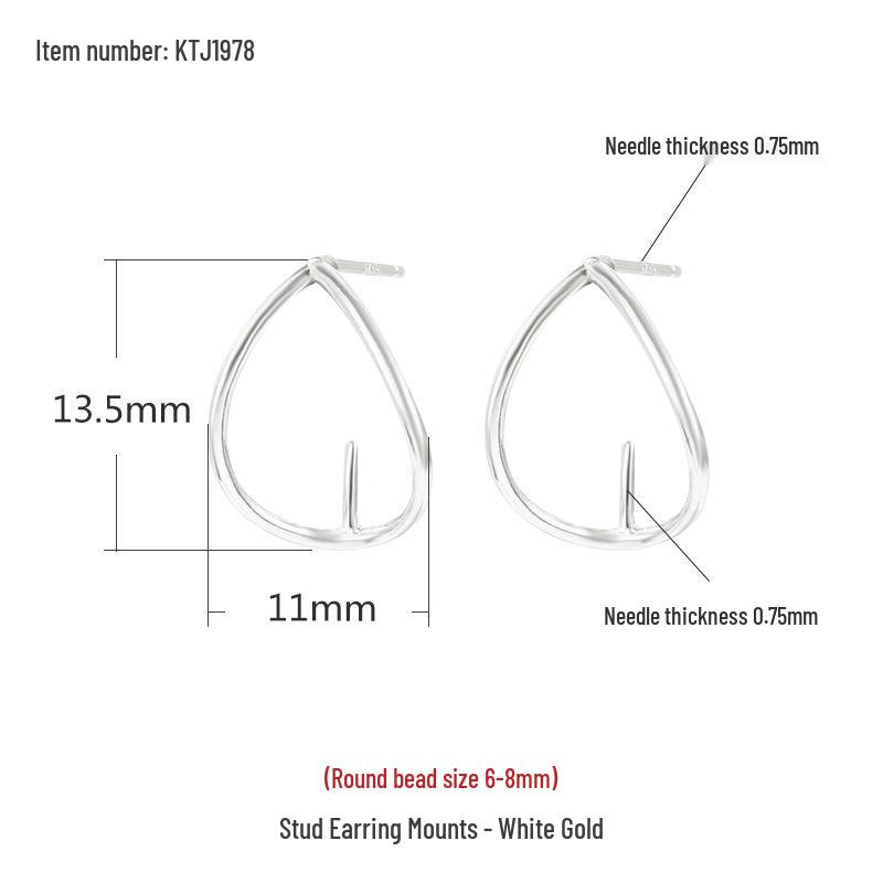 

925 Sterling Silver DIY Earring Mounts: Studs, Dangles, Ear Cuffs, Hooks, and Wires for Women 925 Silver