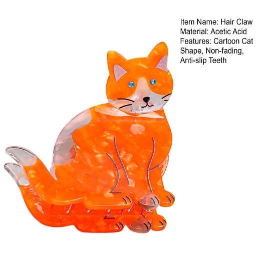 Haarspange Cartoon-Katzenform Essigsäure Hinterkopf Haarkralle