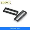 10Pcs Dip6 Dip8 Dip14 Dip16 Dip18 Dip20 Dip28 Dip40 Pins Round Hole Ic Socket Connector Dip 6 8 14 16 18 20 24 28 40 Pin Sockets