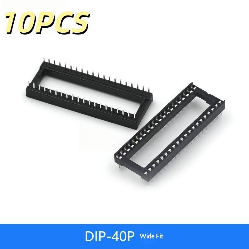 10Pcs Dip6 Dip8 Dip14 Dip16 Dip18 Dip20 Dip28 Dip40 Pins Round Hole Ic Socket Connector Dip 6 8 14 16 18 20 24 28 40 Pin Sockets