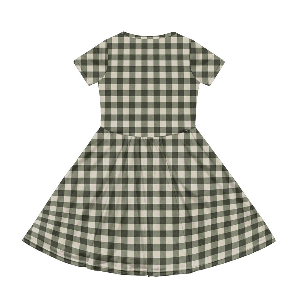 Mädchen Sommerkleid Farbe & Muster Kurzarmkleid Mit Tasche Freizeitkleid Kurze Ärmel Partykleid Ostertag