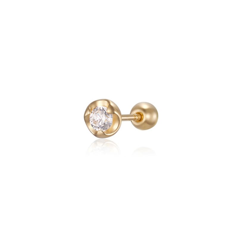 LUNNE 14k Dium 3-Prong Piercing (14k Gold) #LFPI23