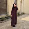2025 Autumn Women's Fashion: Cozy Round Neck Loose Knit Wool Dress