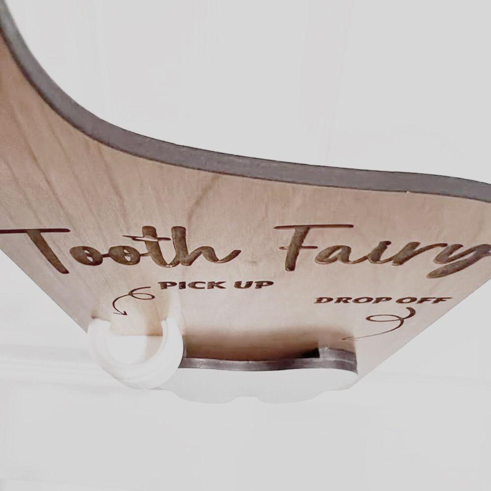 Wooden Tooth Door Hanger Decorative Tooth Fairy Nursery Tooth Pick Up Box Encourages Tooth Care Lightweight