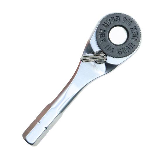 Mini Ratchet Wrench Comfortable Grip High Torque Output Multifunctional Bit Compatibility Hexagonal Handle Wrench Manual Tightening Tool