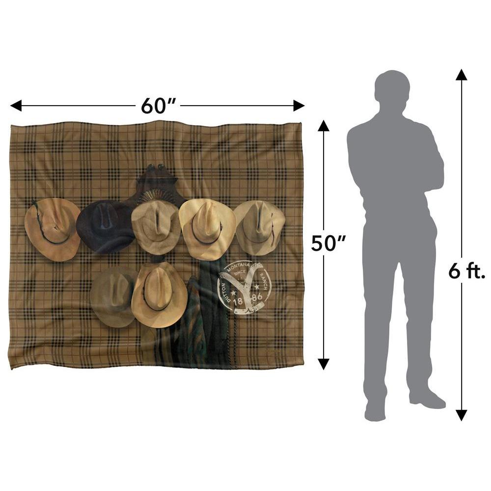 Yellowstone Hats Off Silky Supersoft Blanket