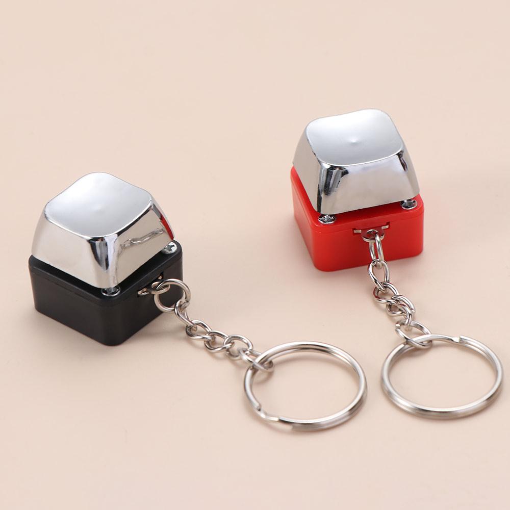 Metal Key Ring Prank Toy Mild Pulse Induction Prank Electric Shock Button Holiday Entertainment
