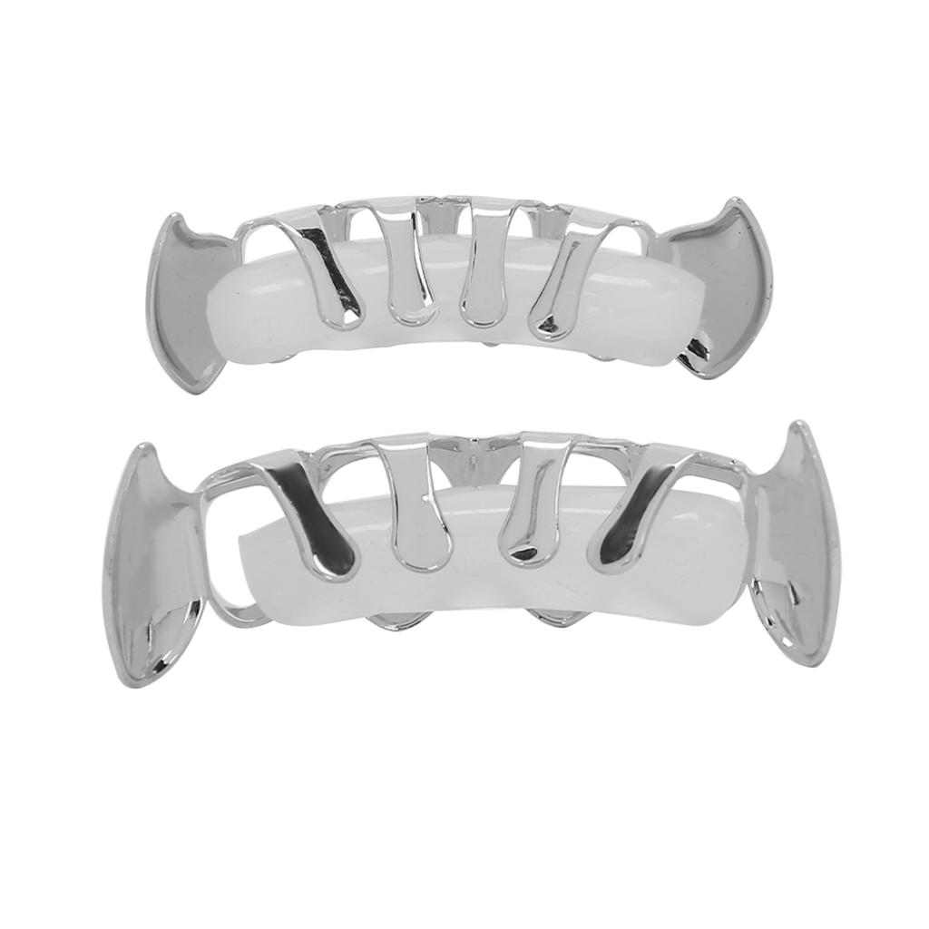 Hollow Plating Teeth Brace Fashionable Metal Teeth Decoration Jewelry for Party