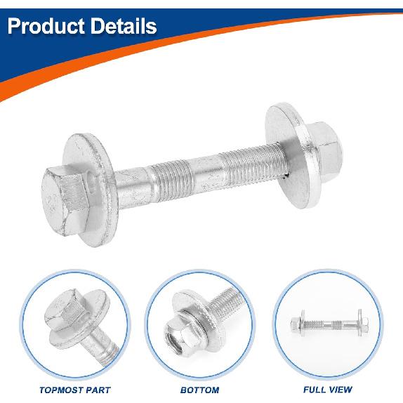 ACROPIX Camber Alignment Bolt Rear Alignment Bolt for Toyota Highlander 2008-2018 for Lexus RX350 2010-2022 with Nuts Washers No.48409-48030