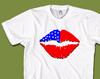 USA Flag Lips Shirt: 4th of July Americana Tee