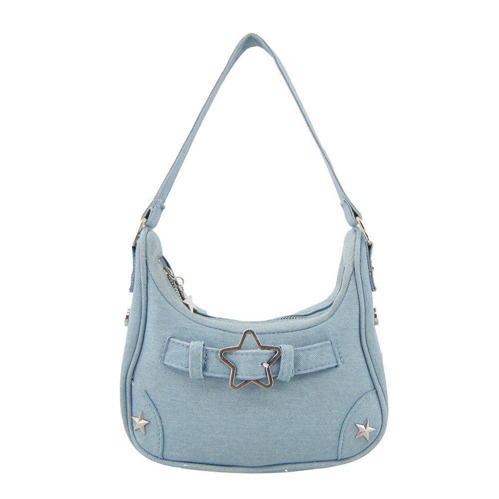 Shoulder Purse for Women, Cute Y2k Aesthetic Studded Purse Small PU Spicy Vintage Star Handbag Purse Punk Trendy Ladies Purse