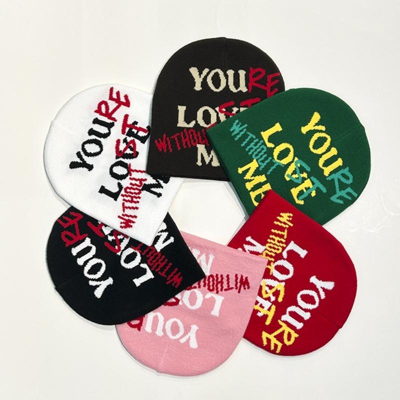 Winter Knitted Hat for Teen Windproof Hat with Jacquard Letter Skiing Riding Hat