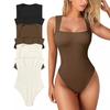 New women's sexy sleeveless onesie slimming high elastic belly lift hip slim jumpsuit