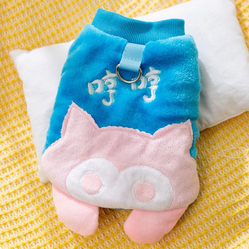 

New cute and funny Bigbear teddy puppy dog clothes autumn and winter two-legged cat down jacket pet clothing S (recommended weight 3-2.5 kg)