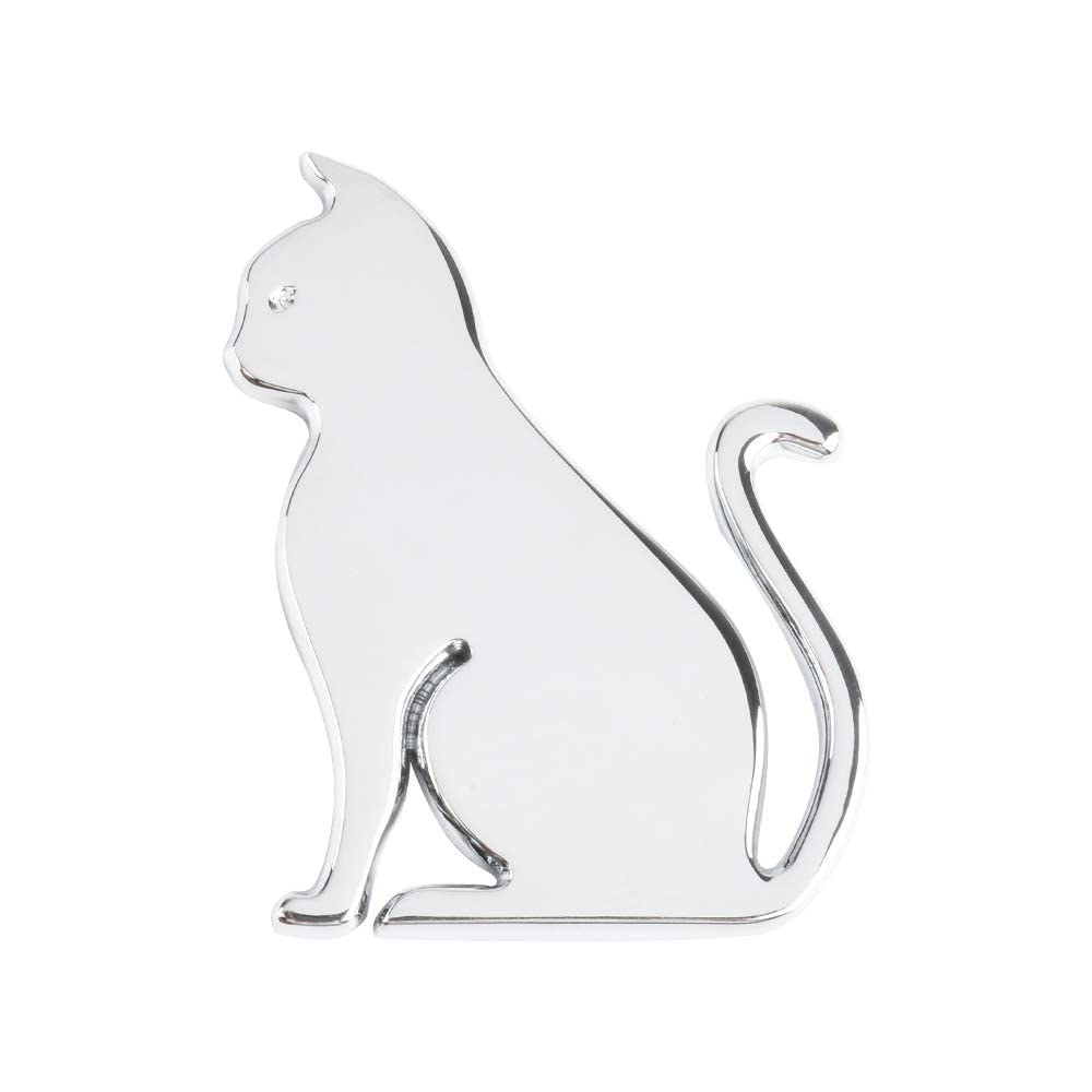 

Catland Car Sticker Cat Shaped Emblem Cat Cat Cat Cool Stylish Plate Sticker Car серебряный