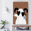 Animal Poster Dog Rabbit Bear Leopard Flower Decoration  Wall Art Canvas  Suitable for Baby Room Bedroom