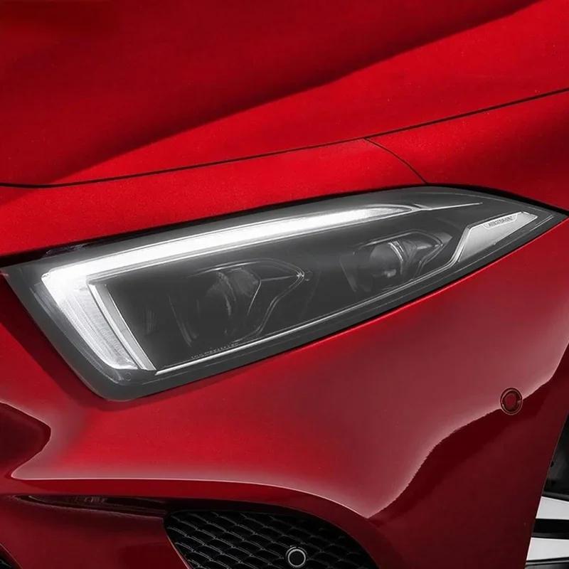 For Mercedes Benz CLS Class W218 C218 C257 CLS350 AMG Accessories Car Headlight Protective Film Transparent Black TPU Sticker CLS 18On T