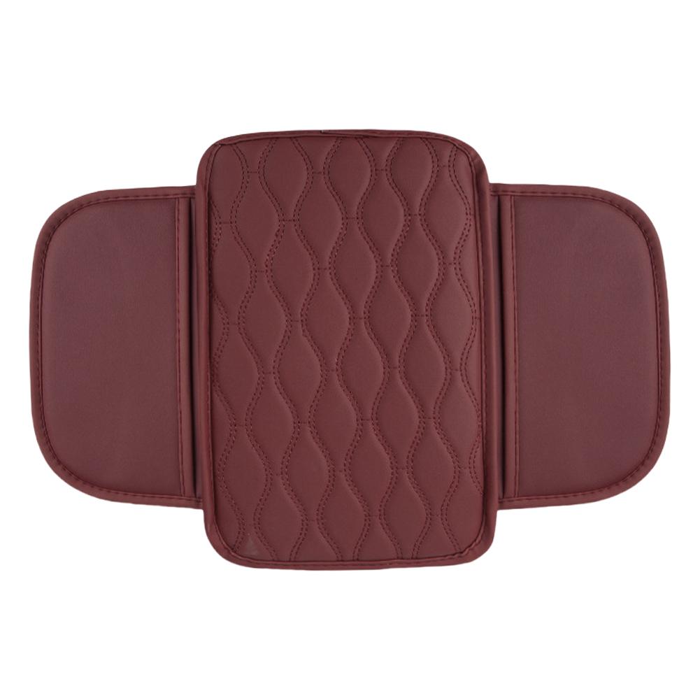 Arm Rest Mat Leather Car Armrest Cover with Tissue Storage Increased Support Center Console Protector Cover with Side Pocket
