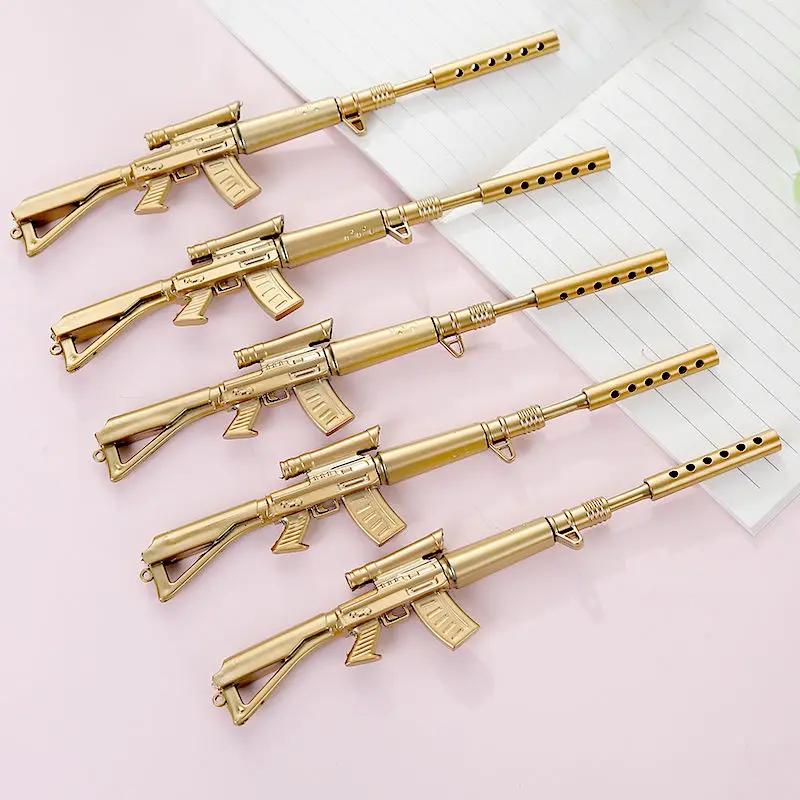 Creative Golden Machine Shape Neutral Pen Black Ink School Office Supplies Learning Stationery