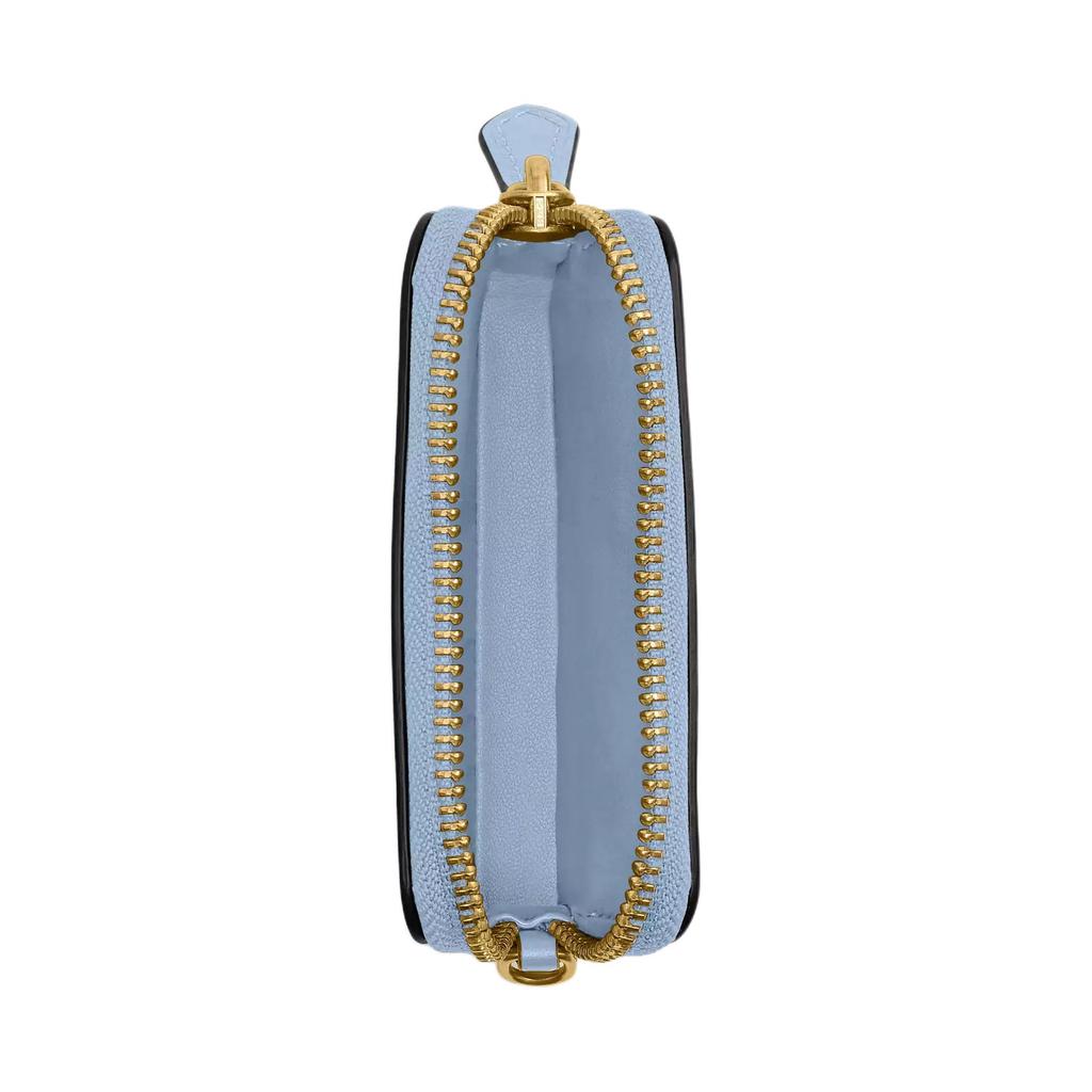 COACH EssentialChain Calfskin Card Holder Womens Light Blue