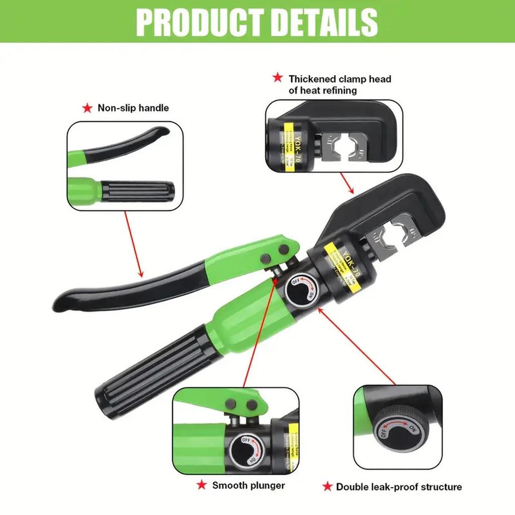 Cold Hydraulic Pliers Cable Crimping Portable Electrical Tools Manual Hydraulic Pliers Copper and Aluminum Cable Terminals