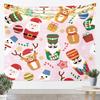 Christmas Tapestry Santa Claus Wall Art The Nutcracker Wall Hanging Blanket for Living Room Bedroom Cute Deer Home Decor Small