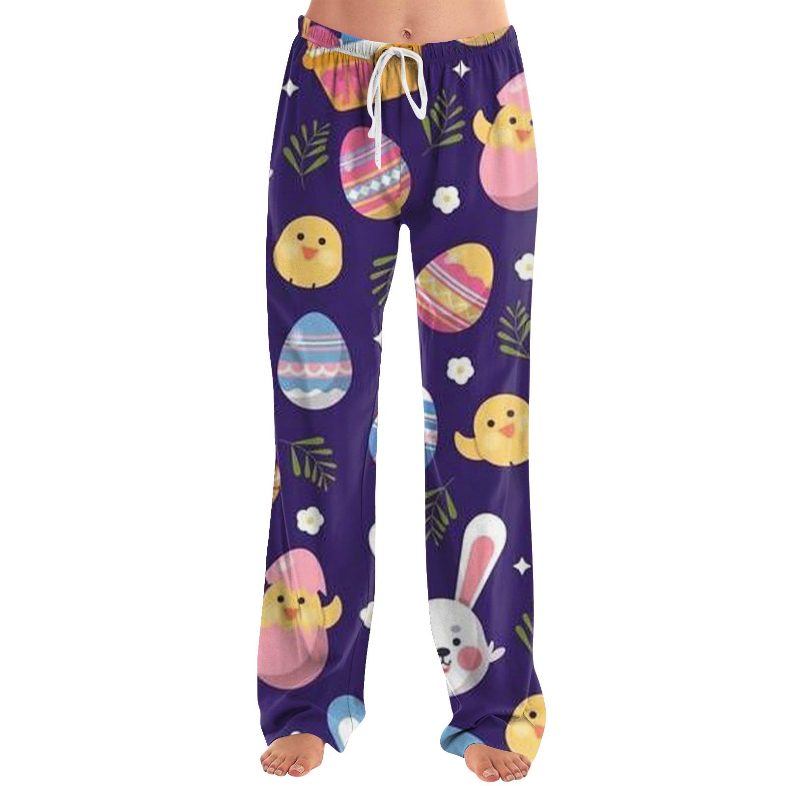 

Женские модные свободные повседневные брюки с пасхальным принтом XXXL