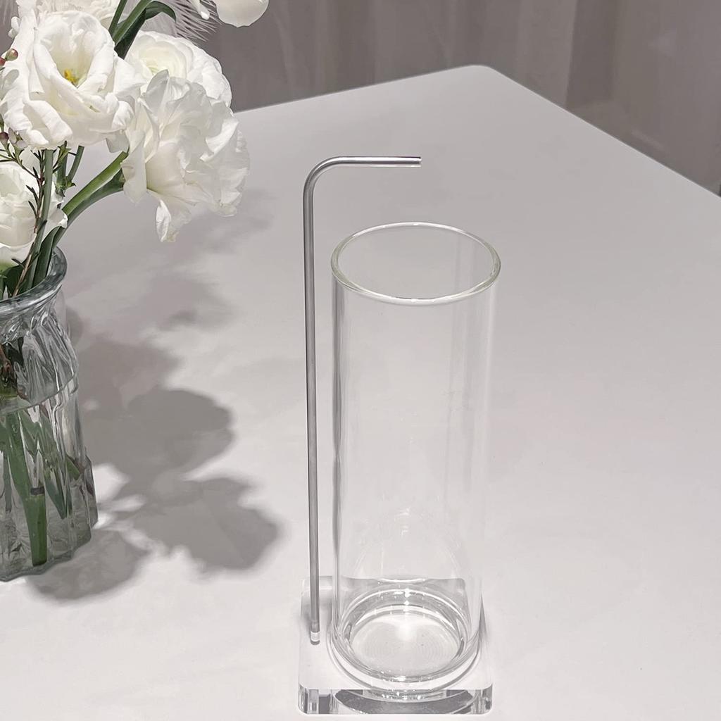 GreenGarden Square Glass Incense Holder - Stylish Glass Incense Holder, Prevents Ash Spillage, Relaxing Incense Stick Holder, Elegant, Simple Interior