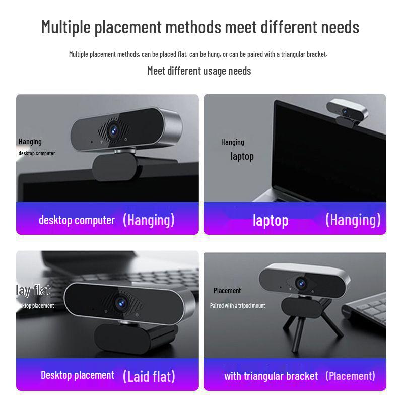 4K HD Externe Kamera für Laptop/Desktop - Perfekt für Fotografie, Online-Unterricht, Live-Übertragungen und Prüfungen