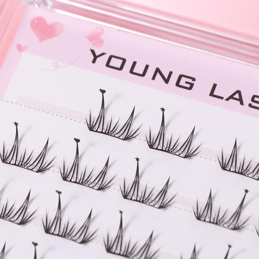 Segmented Individual Cluster Eyelashes Glue Free False Eyelashes  Cosplay Party