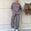Women's Loose Fit Tracksuit Long Sleeve Sweatshirt High Waist Wide Leg Pants