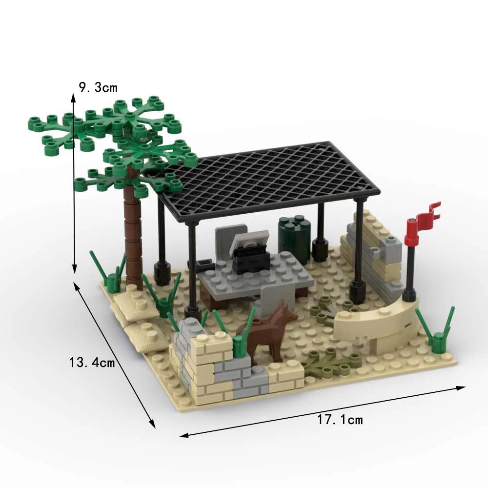 MOC Modell Militärserie Moderne Kriegsführung Raketenbasis Siloszene Zusammenbau von Bausteinen DIY Dekoration Spielzeug für Kinder