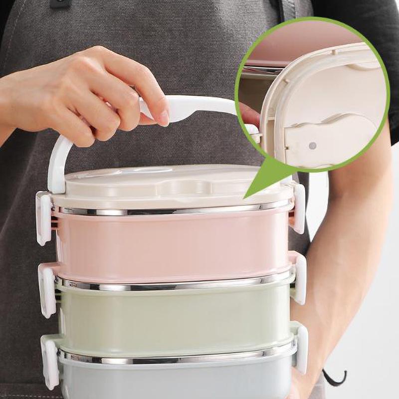 Box Stainless Steel Insulated Thermal Food Container Box Student Children Work