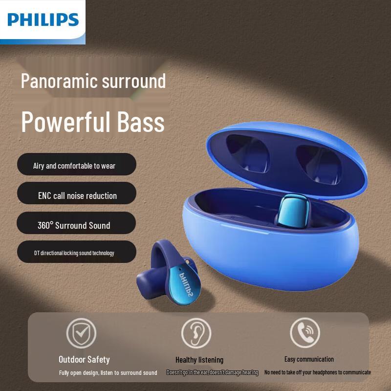 

Philips TAT2719 Open-Ear Clip-On Bluetooth Sports Headset