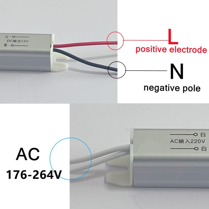 Strip Power Supply 100W AC 220V TO DC 12V 24V Outdoor IP20 Waterproof Dustproof Aluminum Shell Light Strip Driver Transformer