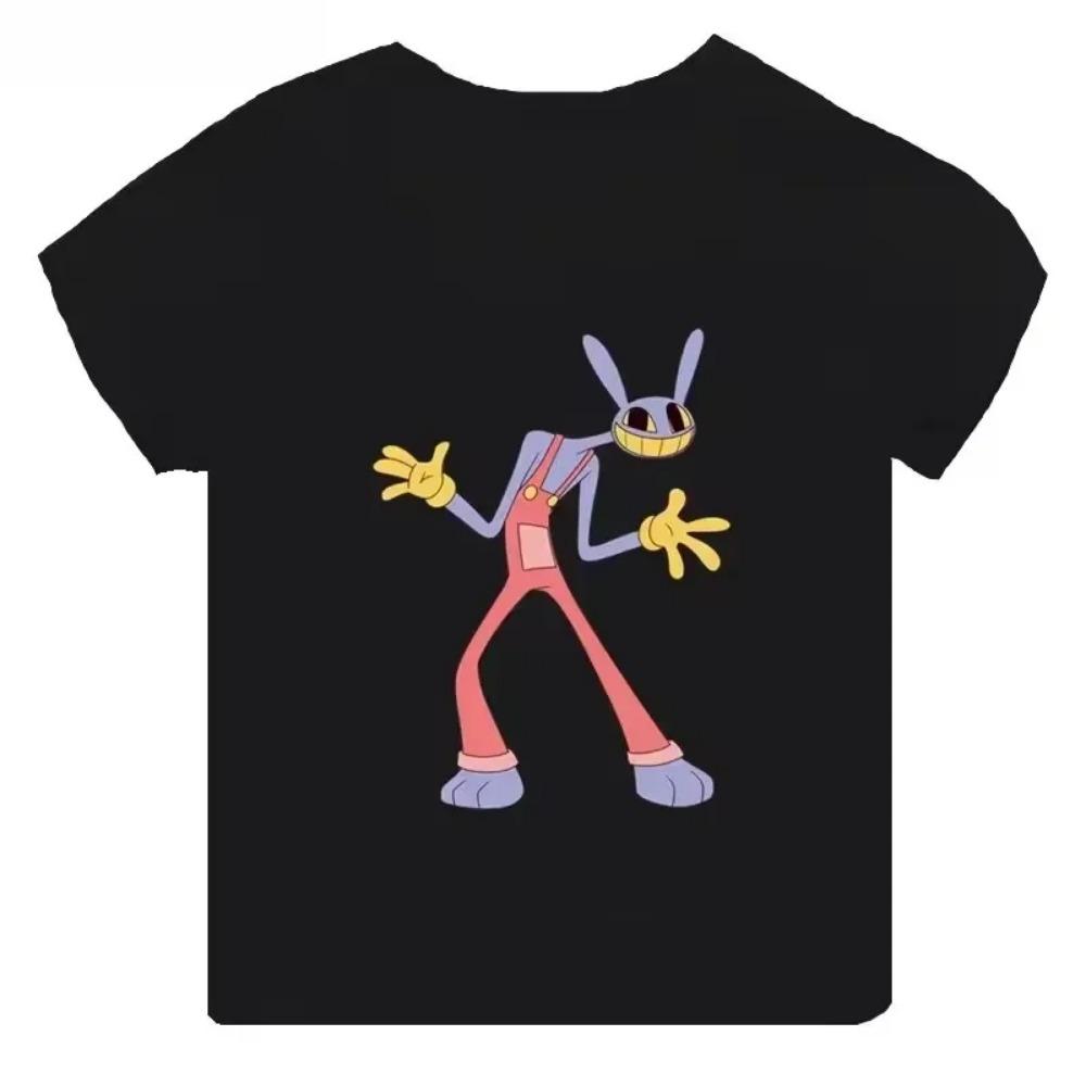 Letní dětská trička The Amazing Digital Circus Krátký rukáv Chlapec Dívka Kreslená Pomni Dětský top Ležérní dětské oblečení Trička