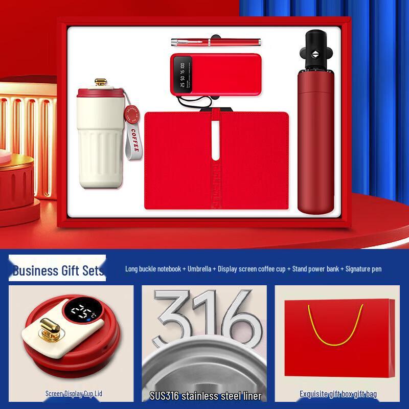 

Smart Global 5-Piece Business Gift Set (Red)