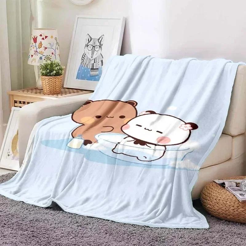 Schattige Bubu en Dudu Serie Deken Cartoon Print Kinderen Warm Flanel Zacht Comfortabel Huis Reizen Deken Bed Deken Verjaardagscadeau