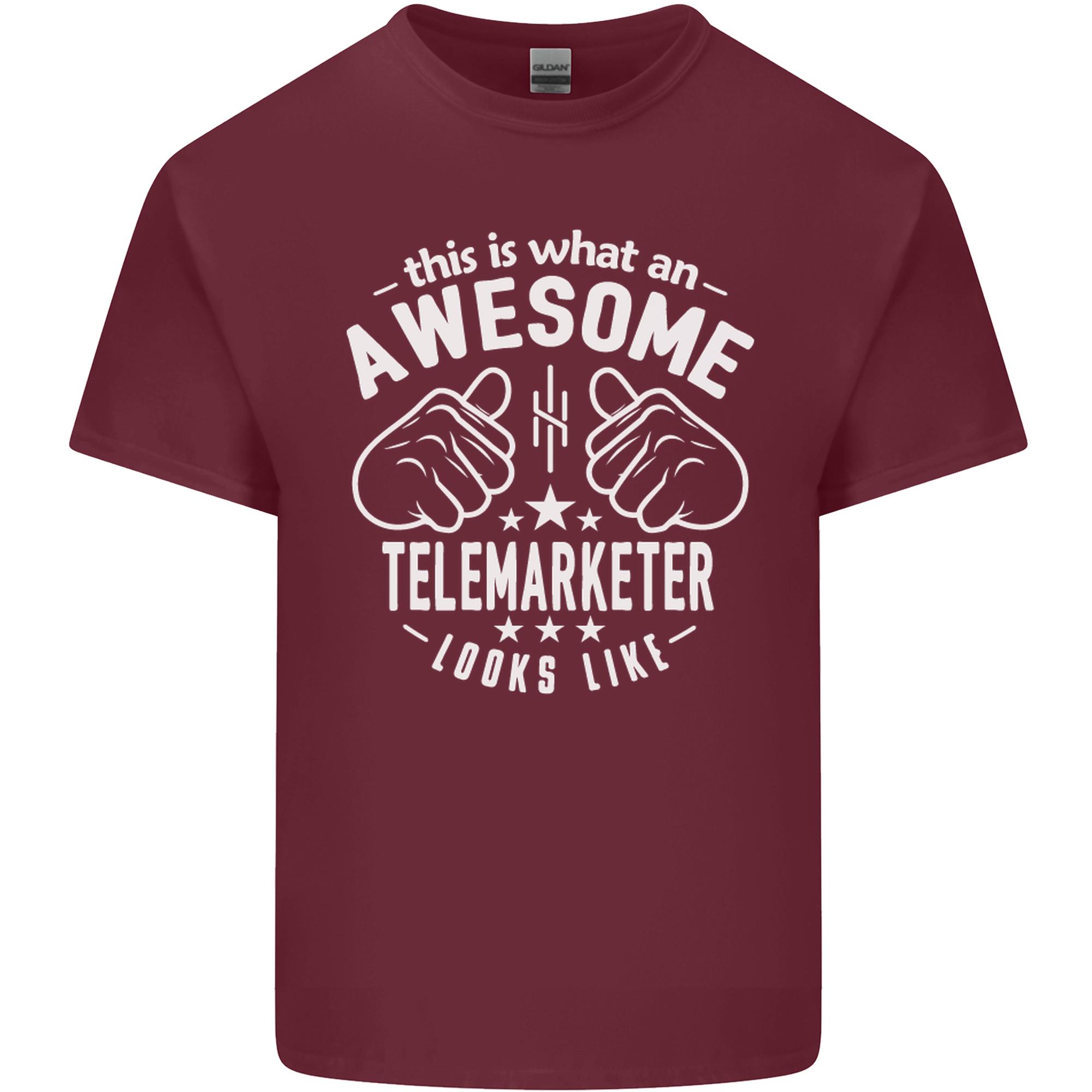 An Awesome Telemarketer Looks Like Unisexs Light Cotton TShirt S