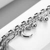 European American Double Layer Moon Bead Titanium Steel Bracelet