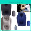 Cozy Inflatable Travel Pillow For Long Journeys With Plush Velour Material Ideal For Napping