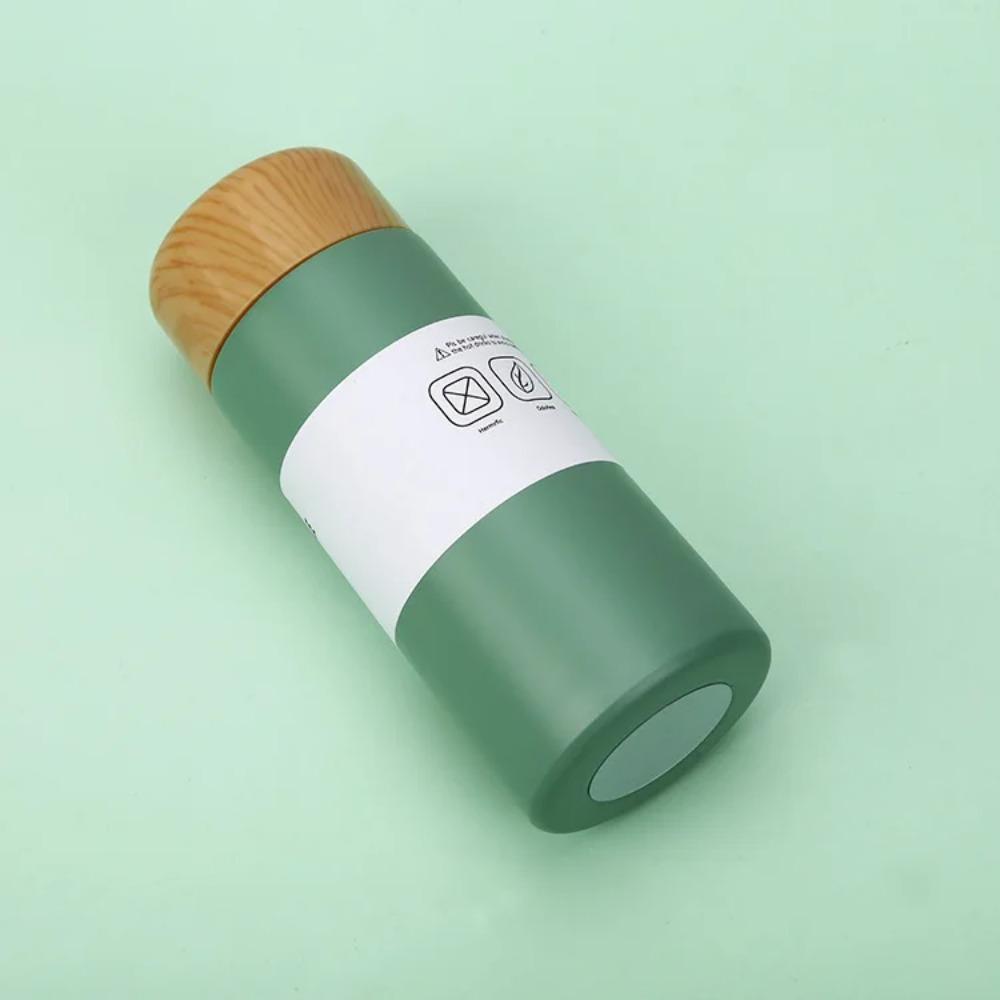 180Ml Bullet Mini Cute Wood Grain Stainless Steel Thermos Cup Coffee Travel Mug Small Fresh Portable Pocket Outdoor Coffee Cup