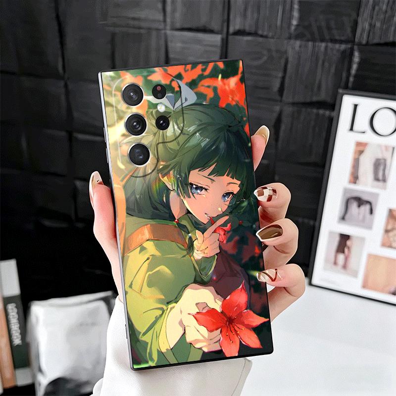 

A-Apothecary D-Diaries Maomao Soft Phone Case for Samsung Galaxy S26 S25 Edge S24 Ultra S23 Plus S22 S21 FE S20 Black Cover Back Samsung S21