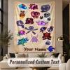 Custom Text Printed Tapestry Terraria Pattern Large Wall Hanging Indoor Room Decor