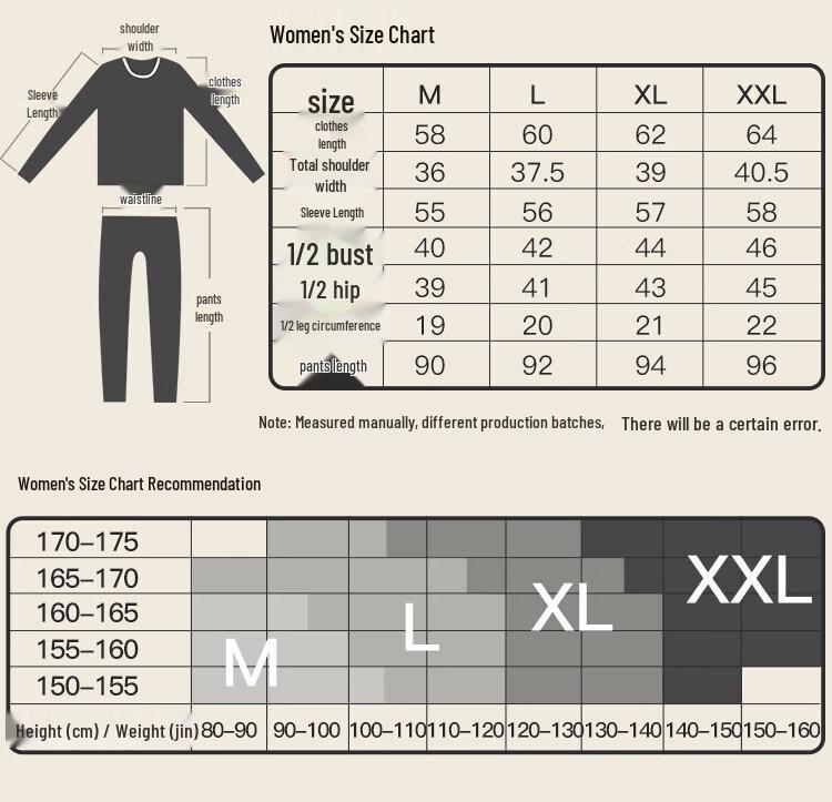 LANGSHA Women's Plush Thermal Underwear Set E9922