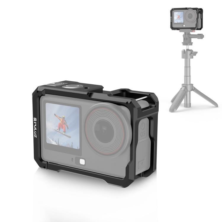 

For DJI Osmo Action 6 PULUZ Metal Cage Frame with Cold Shoe (Black) чёрный