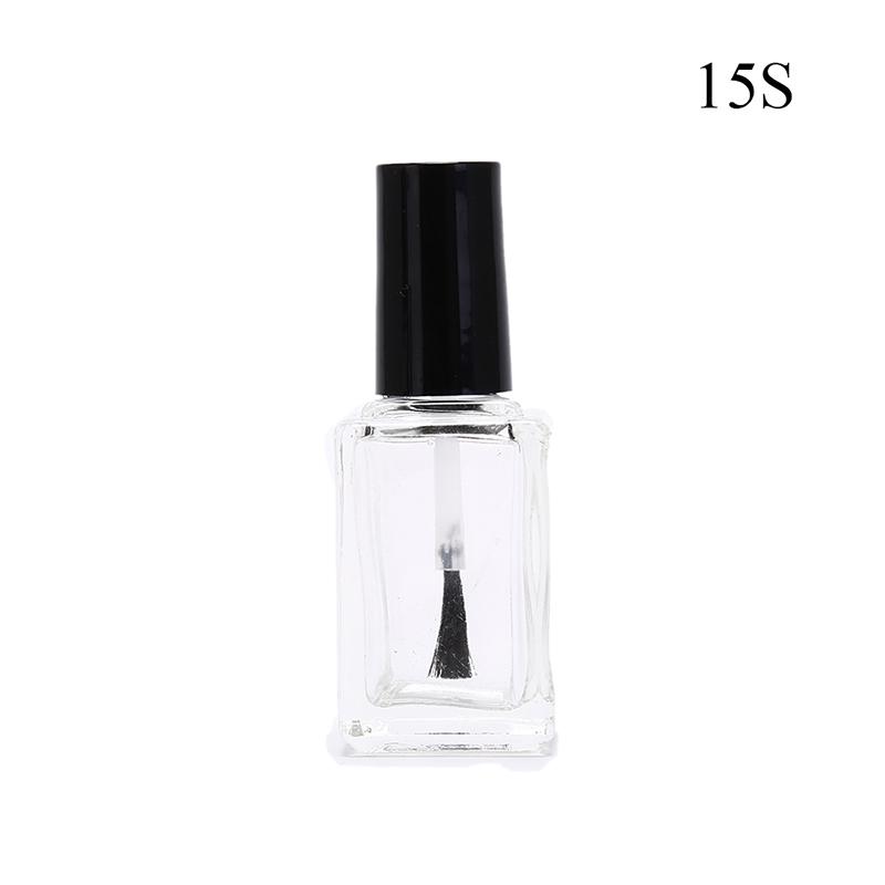 1Pc 10/15Ml Empty Glass Nail Polish Bottle With Brush Nail Oil Glass Bottles
