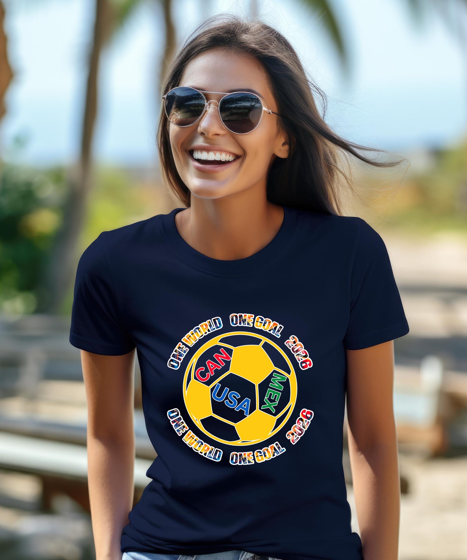 2026 World Soccer Tee - North America Fan Shirt S